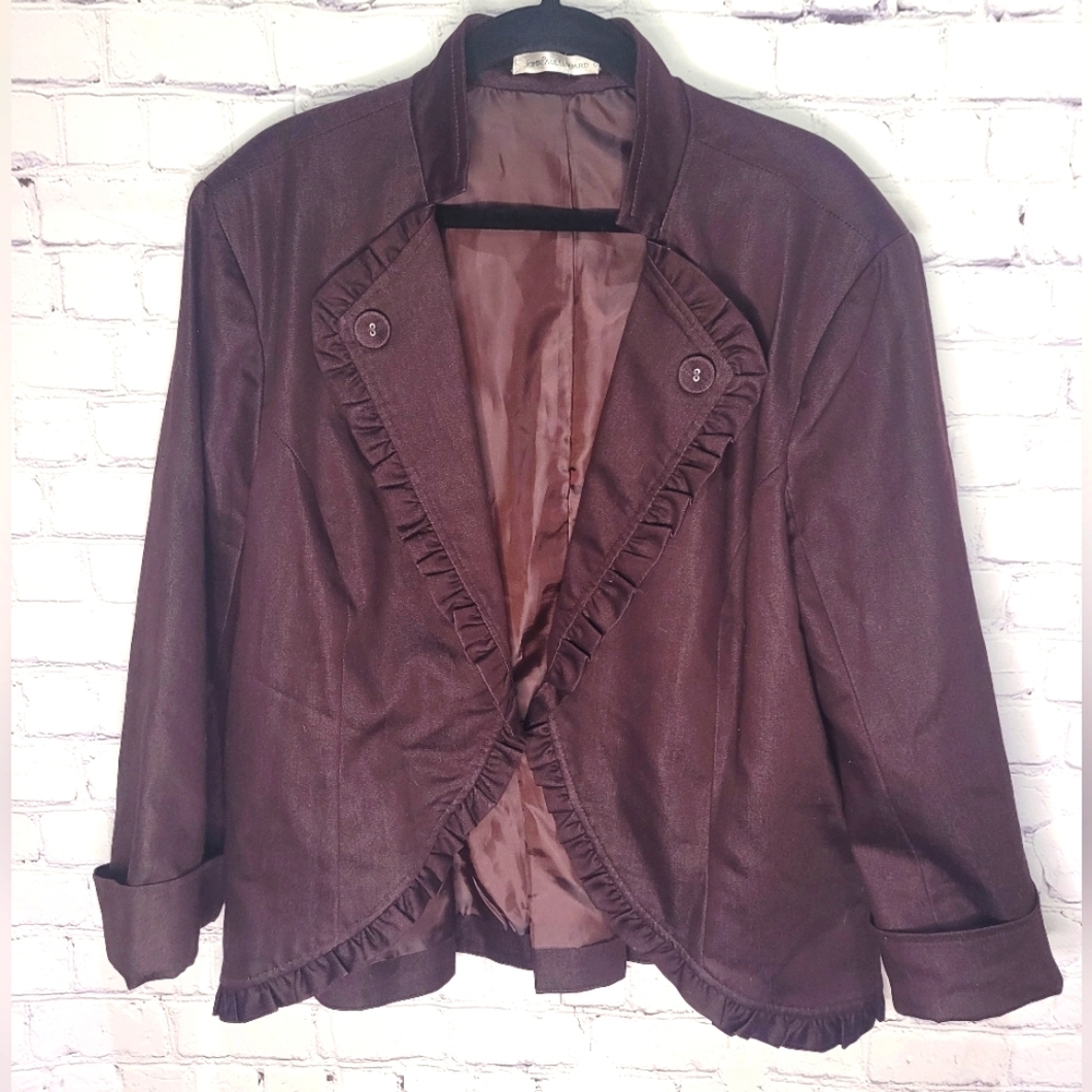 John Paul Richard Brown Blazer Jacket Size Small